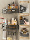 Bathroom No-Drill Storage Shelf for Washbasin Corner, Toilet, Bathroom, Shower, and Bathroom Storage, Wall-Mounted Triangular Basket