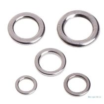 50Pcs Fishing Solid Stainless Steel Split Ring Lure Tackle