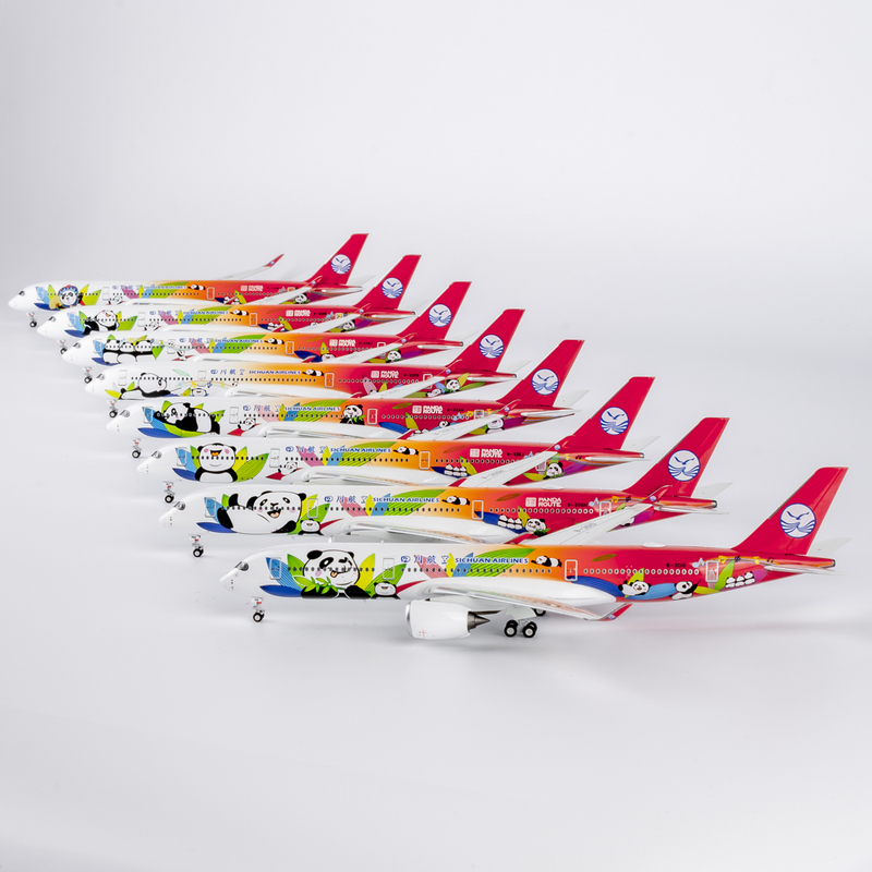 Sichuan Airlines Panda Road A350-900 Alloy B-301D B-306N Model Aircraft B-32G2 B-32F8