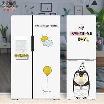 The simple Nordic refrigerator sticker decorative posters are all creative and self-adhesive and new cute cartoons can be removed