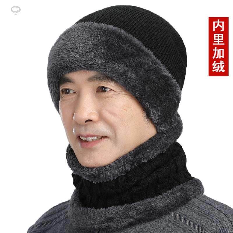 Winter middle-aged man hat men hair cap warm old man hat male winter old man father grandfather hat