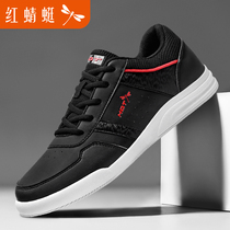 Red Dragonfly Mens Shoes Summer Leather Face Sports Board Shoes Mens Brands Han Edition 100 Hitch Casual Student Shoes Low Help Waterproof