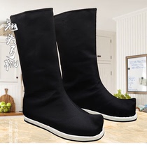 Ancient costume shoes for men with Hanfu Ming Dynasty ancient style original inner raised bow shoes martial arts soap boots flat wedding shoes
