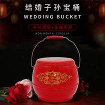 Marriage children and grandchildrens wedding wedding wedding supplies mothers family married with dowry small red bucket woman plastic wedding ornaments
