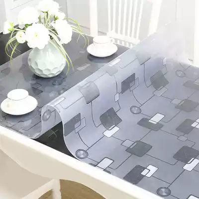 PVC table mat table tablecloth waterproof and oil-proof non-washing tea table mat transparent frosted plastic plastic mat 2020