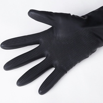 Dyeing gloves Durable permanent hairdressing black rubber scalding repeatedly used hair stylist non-slip special embroidery thick