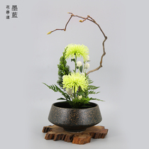 Ceramic bowl-shaped flower arrangement Zen flower pot utensils Chinese-style Japanese-style retro floral flower arrangement hydroponic succulent