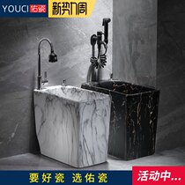  Mop pool Small balcony bathroom washing mop slot pool Floor-to-ceiling mop basin Household floor mop ceramic mop pool