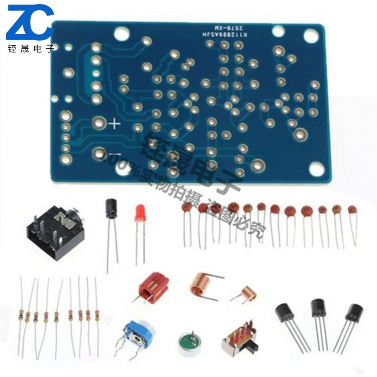 FM Wireless Transmitter Kit + Wireless Microphone Broadcast MP3 Transmitter Board Make Kit Bulk Module