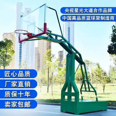 New rural square basketball rack Adult training standard basketball rack Basketball frame Mobile large box adult basketball rack