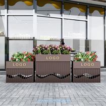 Customized wrought iron flower box sales Department Commercial Street outdoor combination flower bed outdoor fence green planting gardening planting flower trough