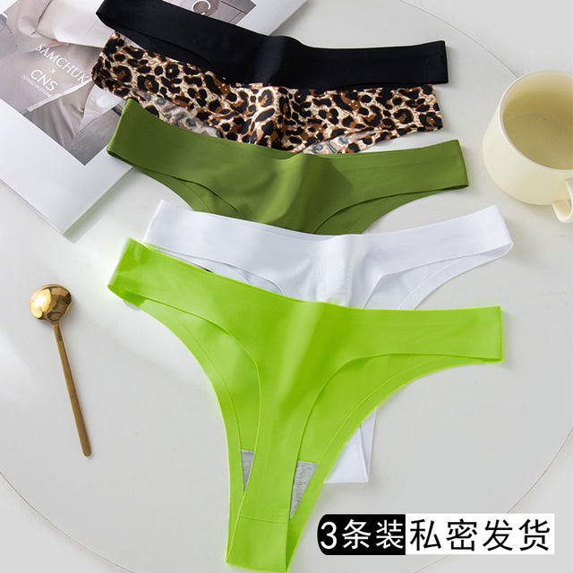 Leopard Print Seamless Thong Low Waist Sexy Breathable Panties - China  Women's Underwear and Panties price