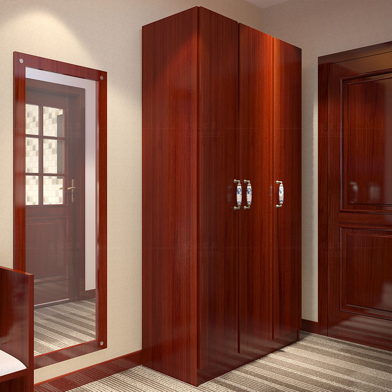 Express Hotel Guesthouse Apartment Rental Wardrobe with large bed furniture hanging closet three doors closet