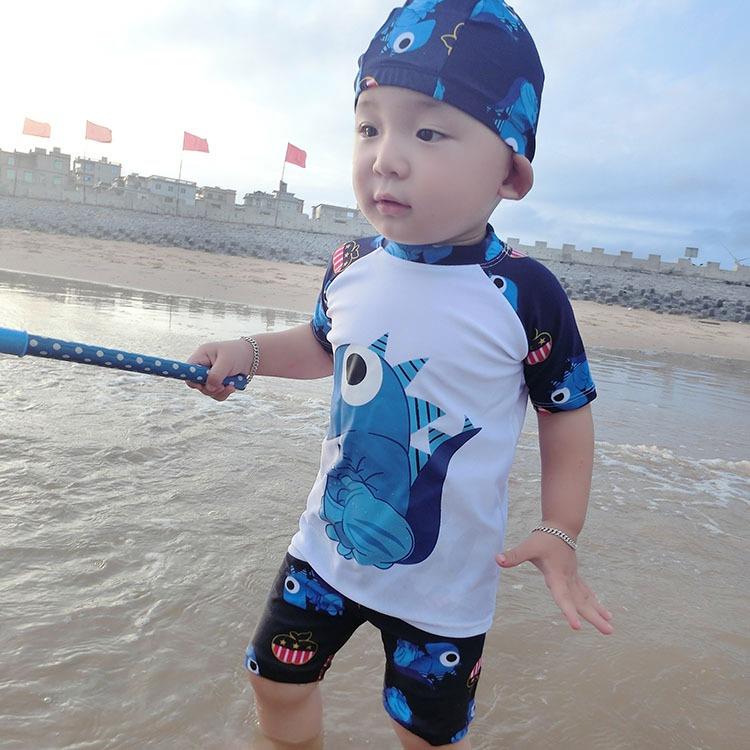 South Korean children's swimsuit boy swimsuit suit small CUHK child two style training swimsuit baby bathing suit