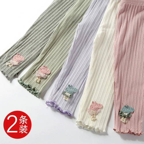 Летние леггинсы, тонкие хлопковые детские штаны, детская одежда