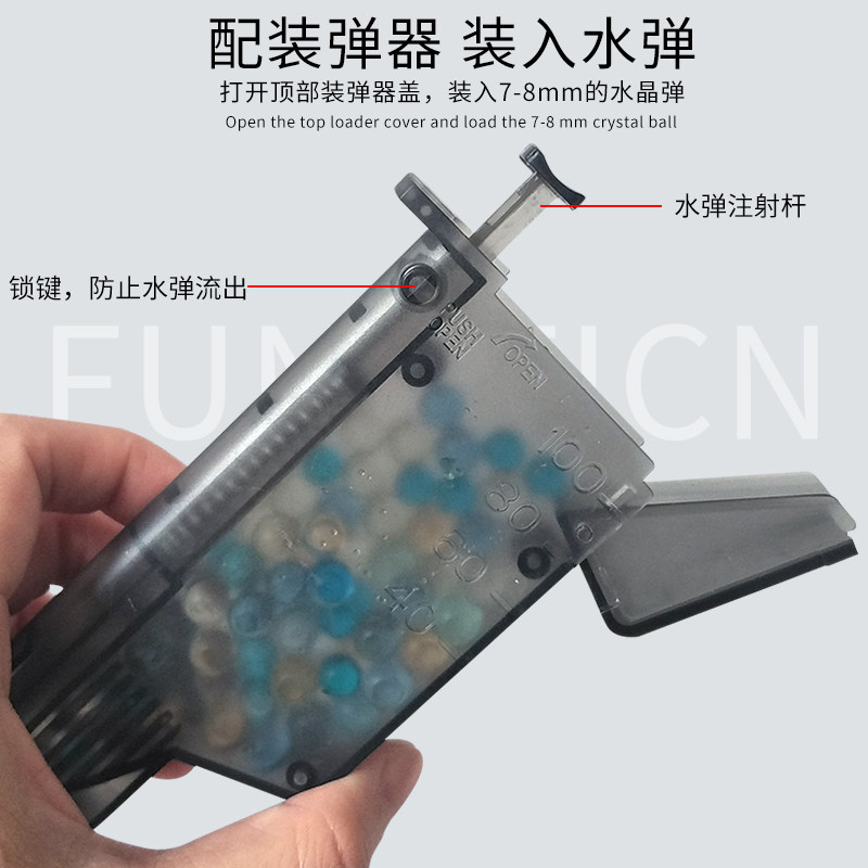 Small moon revolver ZP5 water gun metal runner children's toy model adult toy shell throwing process simulation