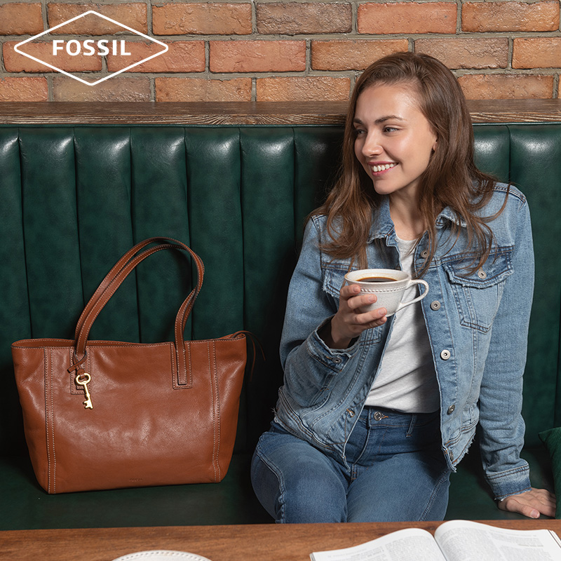 Fossil 化石 EMMA系列 女式托特包 单肩手提包 AZB6844001 双11预售￥627包邮（需定金100元） 2色可选