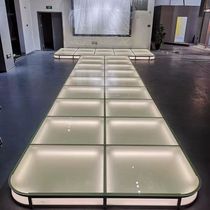 Luminous glass stage catwalk T stage bar ktv singing stage wedding hotel piano car display platform stage