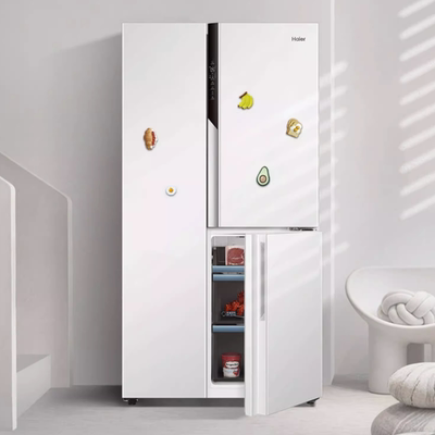 海尔电冰箱大冷冻白色501L对开门三门家用一级变频风冷无霜双系统