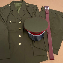 Old-fashioned 87 spring and autumn military suit Jun green old-fashioned 87 summer suit Old-fashioned Vanlidin small western collar suit