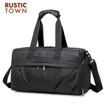 Rusty town wet and dry separation fitness mens sports training handbag Multi-function short-distance business travel bag
