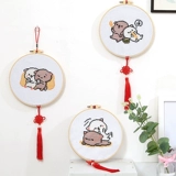 Cartoon Cross Emelcodery 2024 Новая новичка ручной работы простая вышиваемая вышиваемая вышива