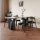 Полукруглый обеденный стол из массива дерева черного цвета во французском стиле ретро для маленькой квартиры, полностью прислоненный к стене, островной стол из матовой белой каменной доски, обеденный стол mini 4