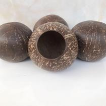Natural coconut shell old coconut shell small opening smooth coconut shell kindergarten DIY succulent planting flower pot crafts