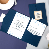 Chinese style business invitation custom opening invitation pocket style housewarming celebration invitation school event teacher appreciation banquet
