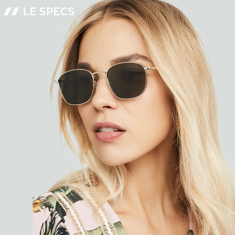 Le Specs sunglasses stars the same retro round polarized sunglasses Women Summer Street shooting NeptuneDeux