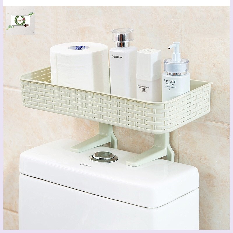 Wall-mounted toilet shelf above supplies thickened shelf shelf water tank toilet bathroom toilet paper plastic put