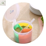 Ящик для приправы домохозяйства красочная интегрированная сплит -цветовая раунда приправа 3 -1 -1 приправа может ловить бесплатную доставку