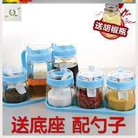 Синий 2 масляный горшок+4 приправа банка+база