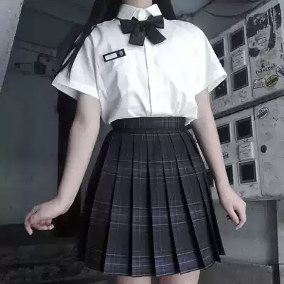 Carbon gray jk uniform skirt genuine Japanese school uniform shirt Sellinger suit suit full set of basic summer set
