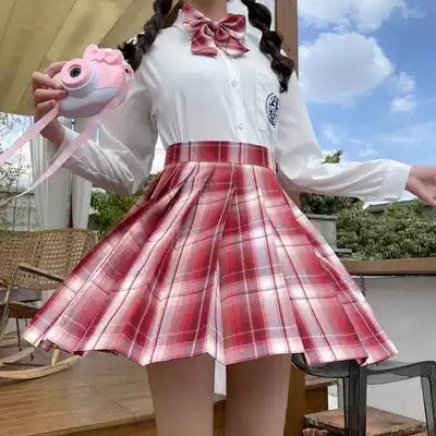Strawberry Cornettojk Uniform skirt Genuine set Full summer college style skirt Short skirt Student uniform set