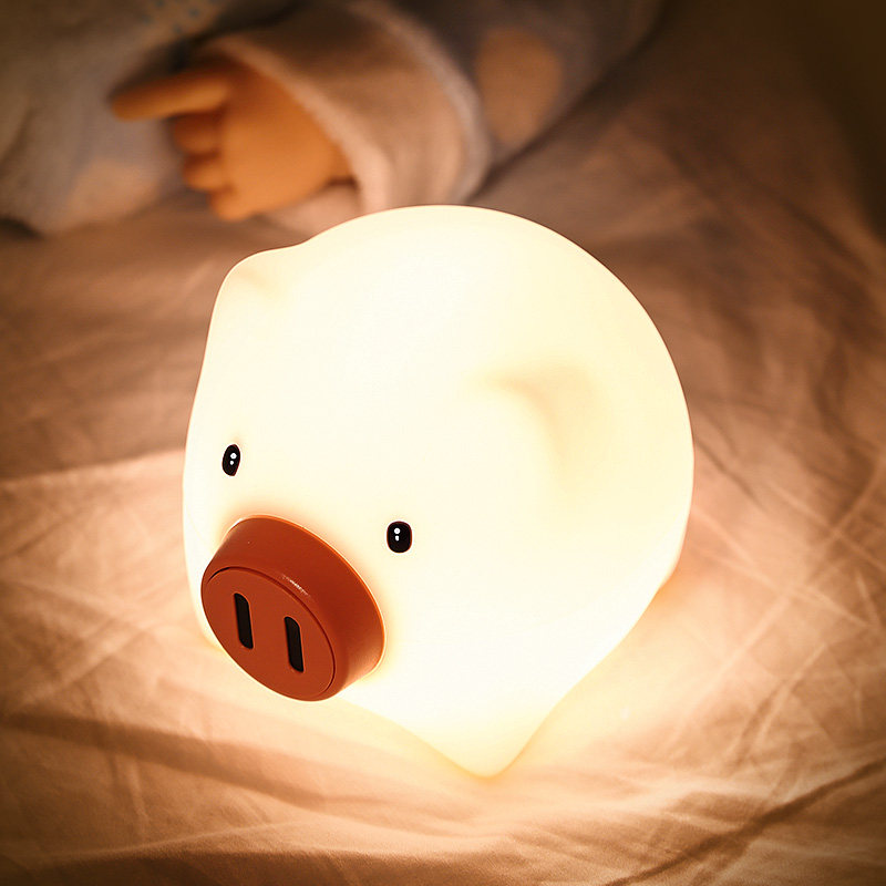 Piggy Night Pig Emotions Light Small Night Light Desk Lamp Bedroom Feeding Baby Eye Care Baby Accompanied Sleep Breastfeeding Bedtime-Taobao