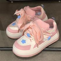 High-looking star big-toe shoes for women 2023 summer versatile sports board shoes niche original thick-soled white shoes