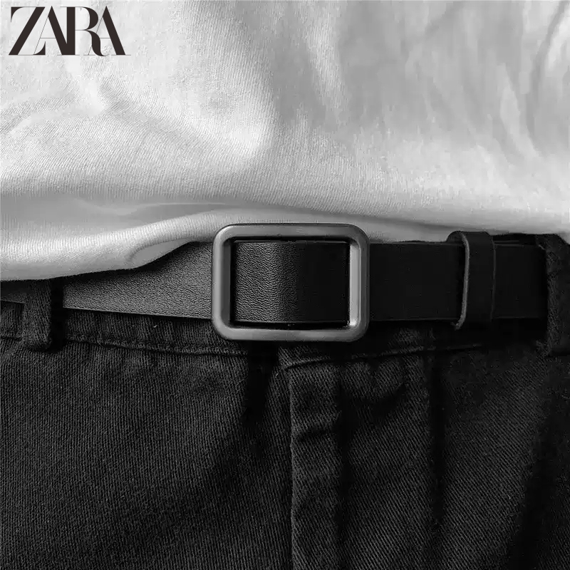Zar2026 New Style Belt for Men, No-Hole Belt, Decorative for Work Pants, Fashionable Retro Jeans Belt for Women