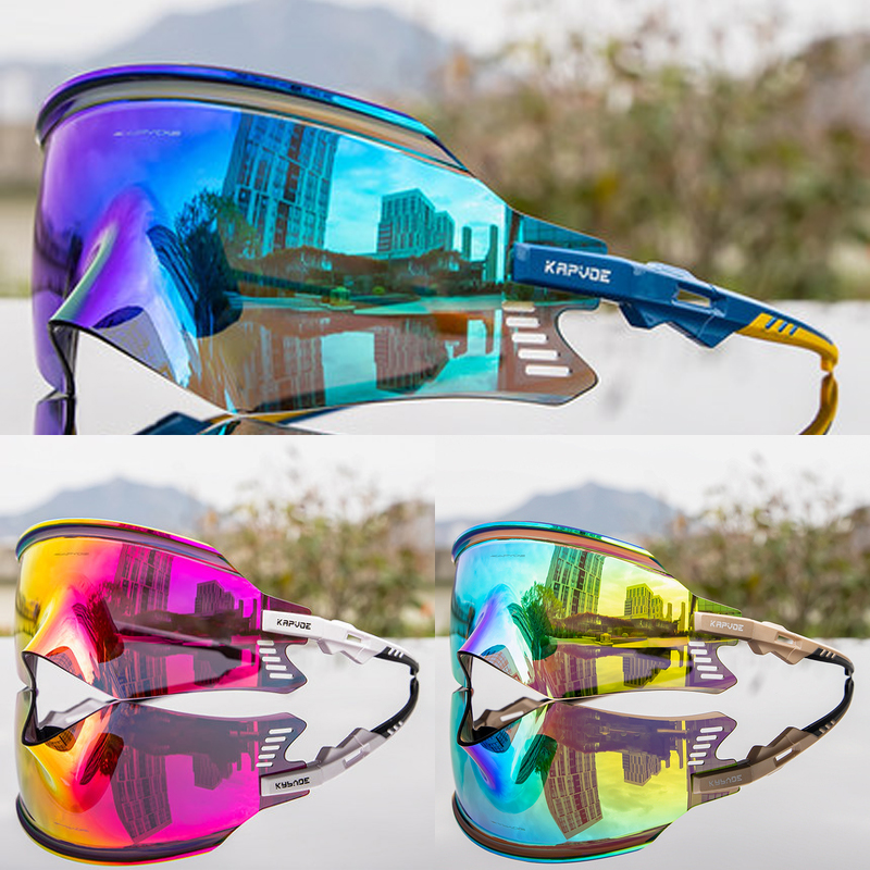 KAPVOE riding glasses new frame-free mountain road bike professional sports running moto windproof goggles-Taobao