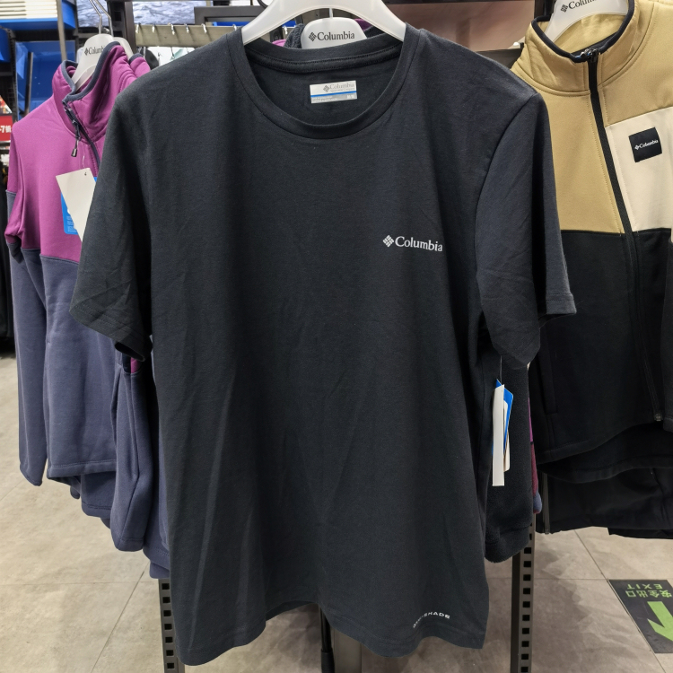 2025 Spring and Summer New Columbia Outdoor Men's Breathable Quick-Drying Round-Neck Short-Sleeved T-Shirt Ae0805