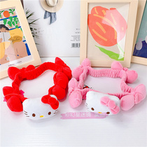 Teenage Girl Hearts Pink KT Head Type Paparazzi Wash face Nets Red Bunch Hair with sports Hair Hoop Cute Hair Accessories