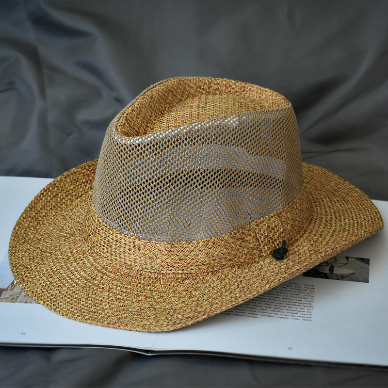 Hat Men's Summer Outdoor Sun Protection Beach Great Hat Visor Sunhat Sun Hat Sun Hat Cool And Breathable Straw Hat Mid Old Gift Hat