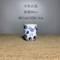 Jingdezhen stock porcelain hand-painted blue and white gossip ball pattern ceramic kung fu tea cup tea cup tea cup