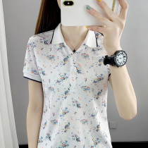 Outdoor Speed Dry POLO Shirt Woman Short Sleeve Spring Summer New Casual Turtlenect T-shirt Mountaineering Running Sports T-shirt Lady
