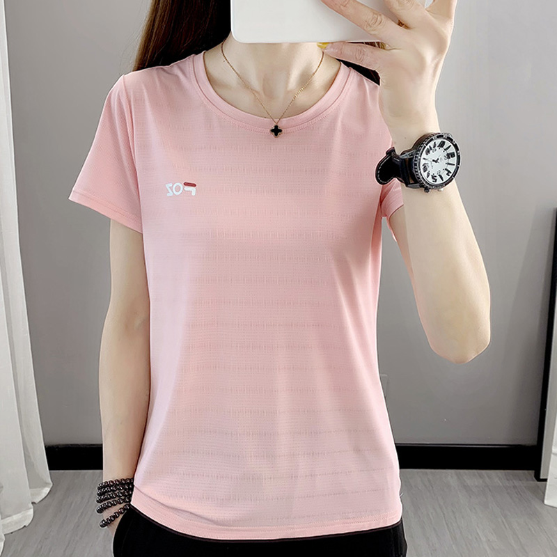 Outdoor Speed Dry T-shirt Short Sleeve Female Speed Dry Coat Large Size Sports Running Climbing Hiking Easy To Lean and breathable Summer