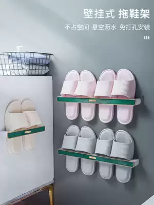 Bathroom mop rack no holes and drain wall hanging toilet wash hand dressing room storage room shoes storage artifact