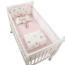 Class A pure cotton summer crib bedside soft package splicing bed anti-collision cloth baby childrens bedside two three and four sides