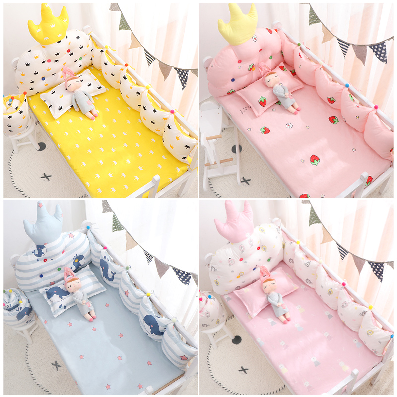 Thickened cotton anti-collision soft bag children's bed wall stitching bed baby crib anti-fall fence two three four sides