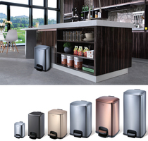 South GNF Trash Can Stainless Steel Feet Trampled Household Fruit Leather Case Commercial Kitchen Large Capacity Containing Cylinder 30L