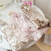 In Korean children are baby with a class A pure cotton double yarn newborn baby covered with a sheet three-piece student bed